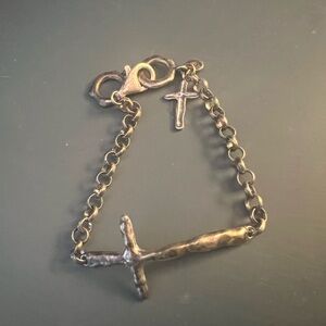 Silpada silver Cross Chain Bracelet